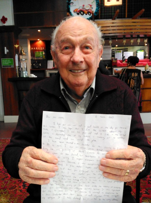 Veteran Ev Otto receives a surprising letter